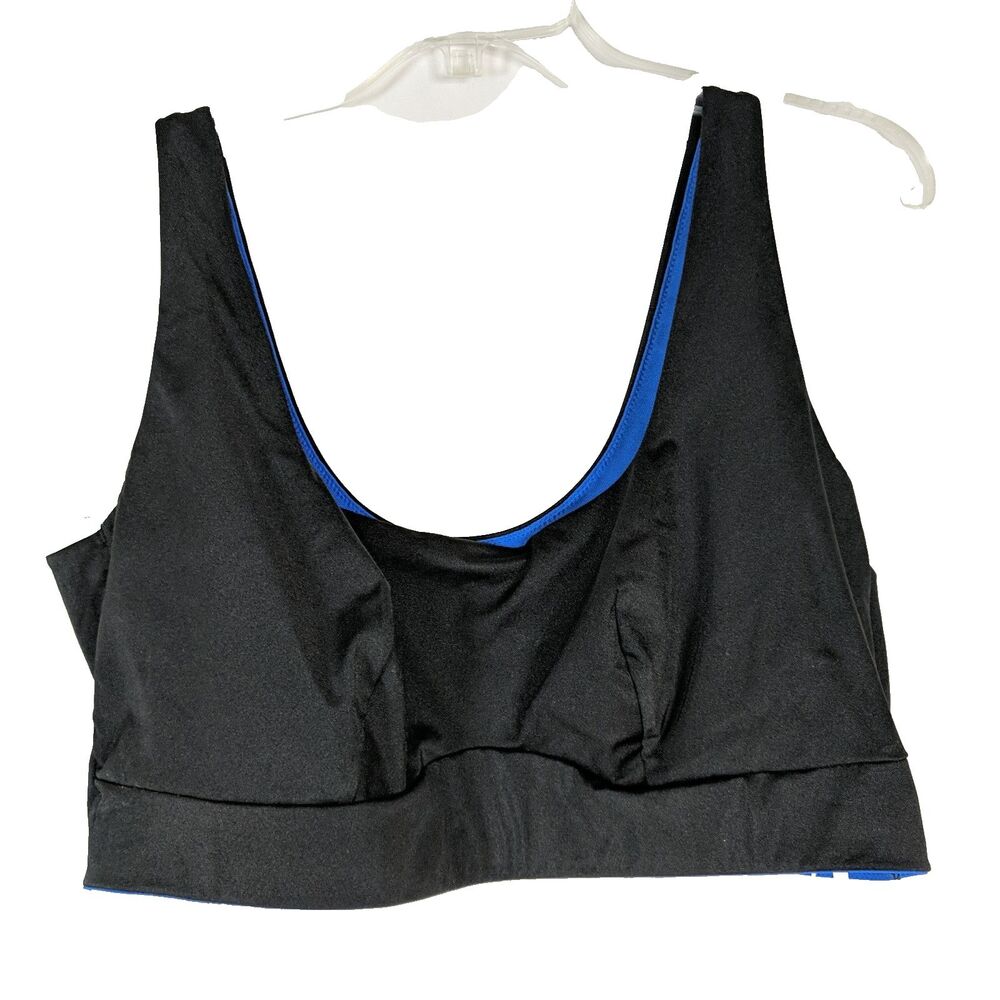 Yitty Black Sports Bra Swim Top Women Plus Size 2X Unlined